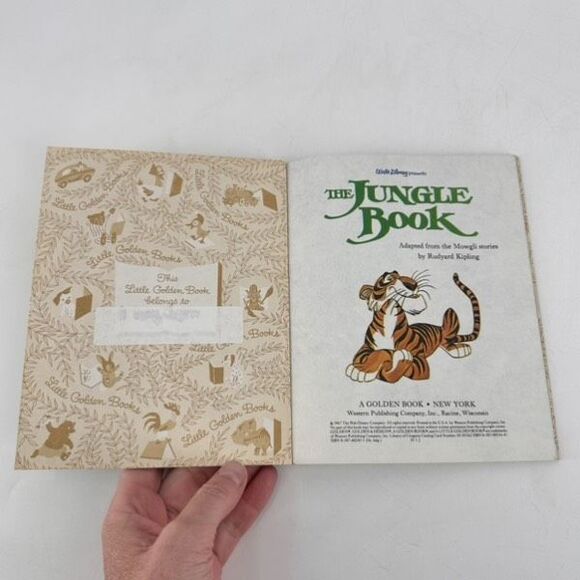 Vintage 1967 Little Golden Book Walt Disney THE JUNGLE BOOK - Picture 3 of 10